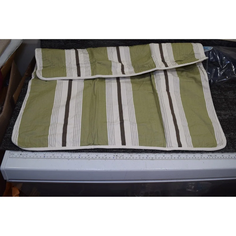 Restoration Hardware WESTPORT Bedding EURO Pillow Sham Heavy Cotton Striped 26